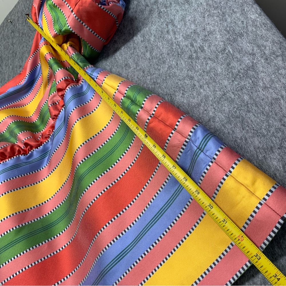 Antonio Melani x The Nat Note Nell Striped Jacquard Puff Sleeve Dress - Size 6 - Picture 11 of 12